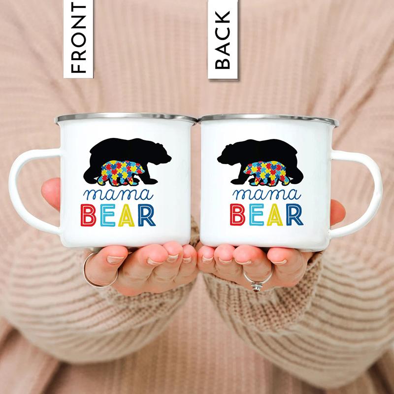 Outdoor Enamel Water Cups, Camping Mug, Campfire Party, Beer Coffee Mugs, Mountain Handle Mug, Best Gifts for Camper Lovers