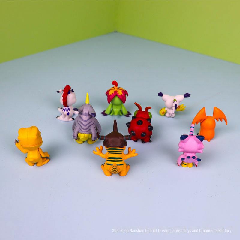 Digimon Adventure Figures: Agumon, Tyrannomon, Badamon, Gabumon Desktop Models