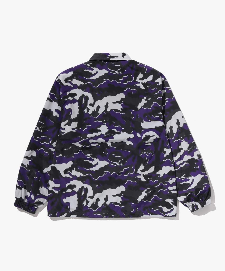 Bape Glitch Woodland Camo Coach Jacket (M) Purple