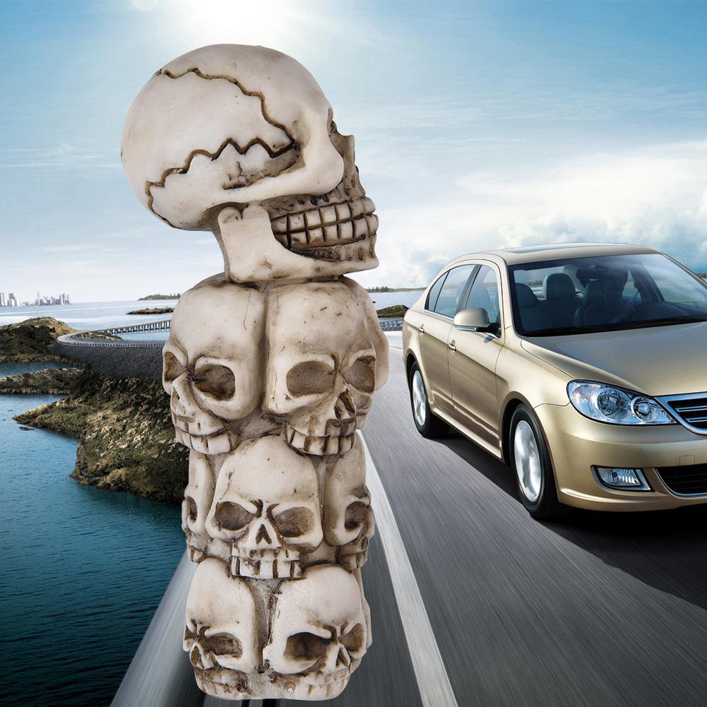 Skeleton Skull Head Many Faces Car Manual Gear Shift Knob Stick Lever Shifter Universal
