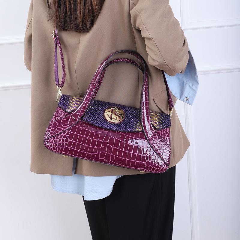 Elegant Snake Pattern Handbag: Versatile, Spacious, and Stylish Shoulder Bag for Women - 2025 New Design