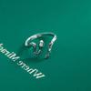 Forest Style Retro Old Snake Shape Irregular Ring Temperament Simple Geometric Ring Adjustable