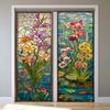 Retro Church Stained Glass Window Film Static Cling Privacy Window Film Translucent Home Decor Sunscreen Frosted Stickers