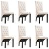 Day and Night - Day and Night Dining Chairs 6 Pcs Cream Fabric