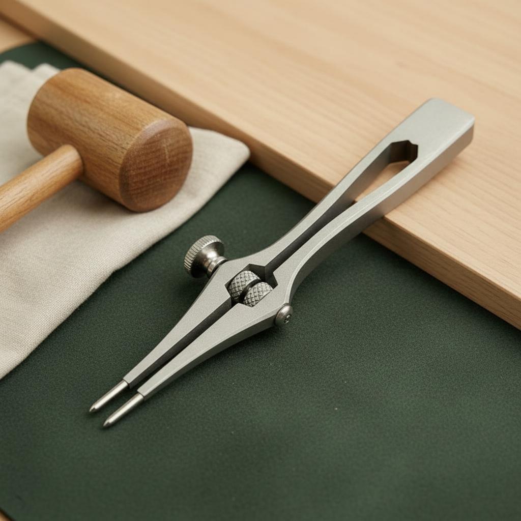 Adjustable Spacing Leather Perforate High Carbon Stainless Steel Leatherworking Tool for DIY Hobbyists