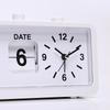 Elektronischer manueller Seitenumblätter-Kalenderuhr Vintage Datum Woche Mechanische Weckuhr Desktop-Anzeige Multifunktional