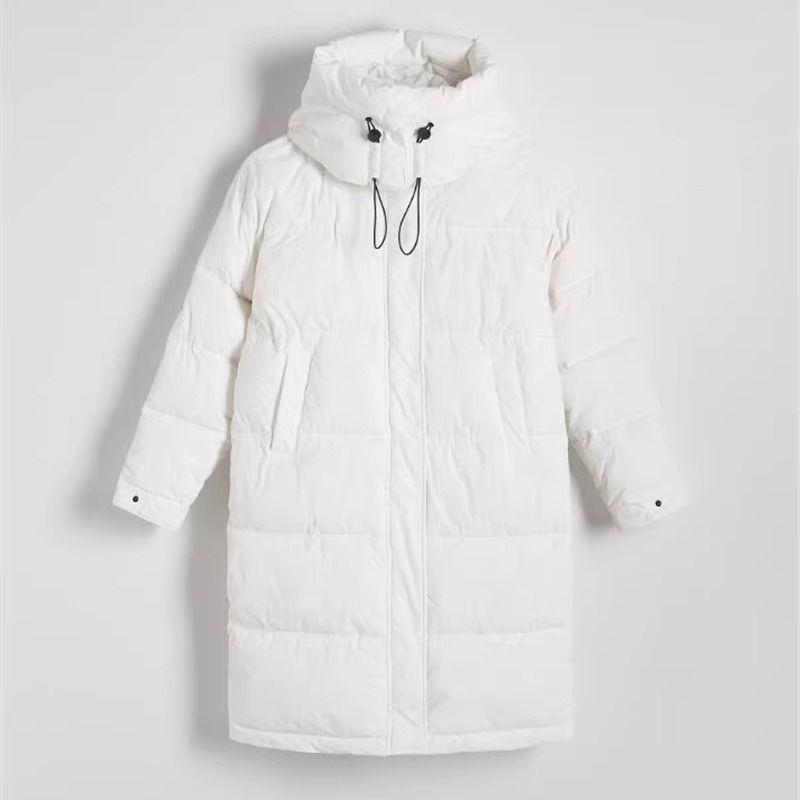 Foreign Trade Original Order Ozhouzhan New Autumn and Winter Thick Long Double Zipper Head Pocket Warm Women Hood Cotton-padded Jacket
