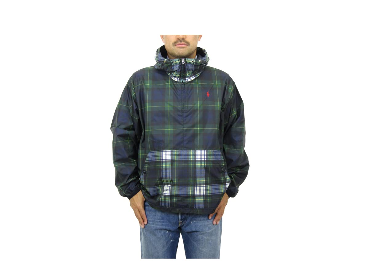 

POLO RALPH LAUREN Пуловер Куртка-ветровка в клетку тартан Размер Клетка Мужская на молнии до середины (0101953), XL, [Б/у]