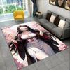 Kamado Nezuko Demon Slayer Anime Area Rug,Carpet Rug for Living Room Children Bedroom Sofa Doormat Decor,Kid Non-slip Floor Mat