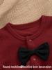 Unisex Red Baby Romper: 100 Days Full Moon Festive Outfit, Pure Cotton, Spring/Autumn, New Year Horse Theme.