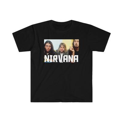 Nirvana Kurt Cobain Maglietta Grohl Grunge Foo Krist Anni '90 Retrò