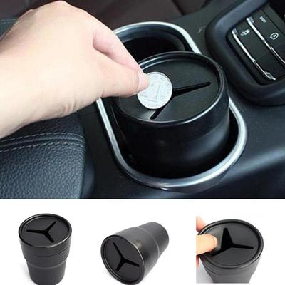 1PC Schwarz Auto Mini Stift Halter Box Münze Boxen Montieren Papierkorb Auto Halter Tasse Halterungen Auto Auto Multifunktionale zubehör