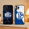 S-Schalke 04 T-Team Colors Sleek Phone Case For iPhone17,16,15,14,13,12Plus,Pro Max,XS,5G Soft Silicone Black Cover