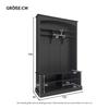 Hallway Wardrobe Coat Rack, Bench, Shoe Cabinet, Open Storage Space, 3 Hooks, Freestanding, Space-saving