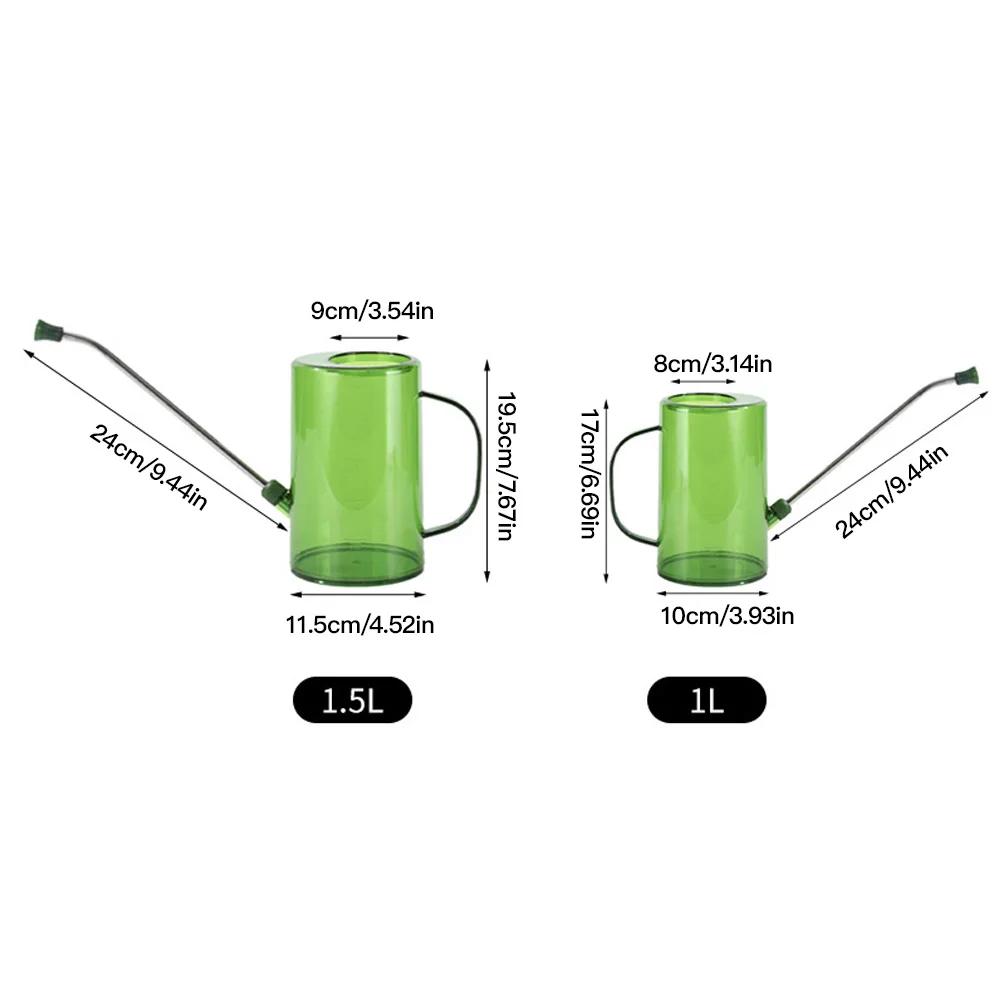 Green Plant Watering Kettle 1L/1.5L Long Nozzle Watering Kettle Household Flower Watering Kettle For Plants And Outdoor Use