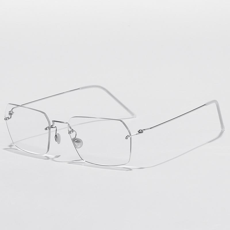 Summer Rimless Titanium Alloy Glasses - Retro Light Luxury for Men & Women