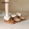 Augustus platform snow boots new autumn and winter piled thickened casual two wear medium tube short boots cotton shoes