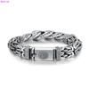 100 % S925 Sterling Silber Armbänder Buddhismus Sechs Zeichen Wahrheit Flache Thai Silber Hand Kette Reines Argentum Herren Armreif