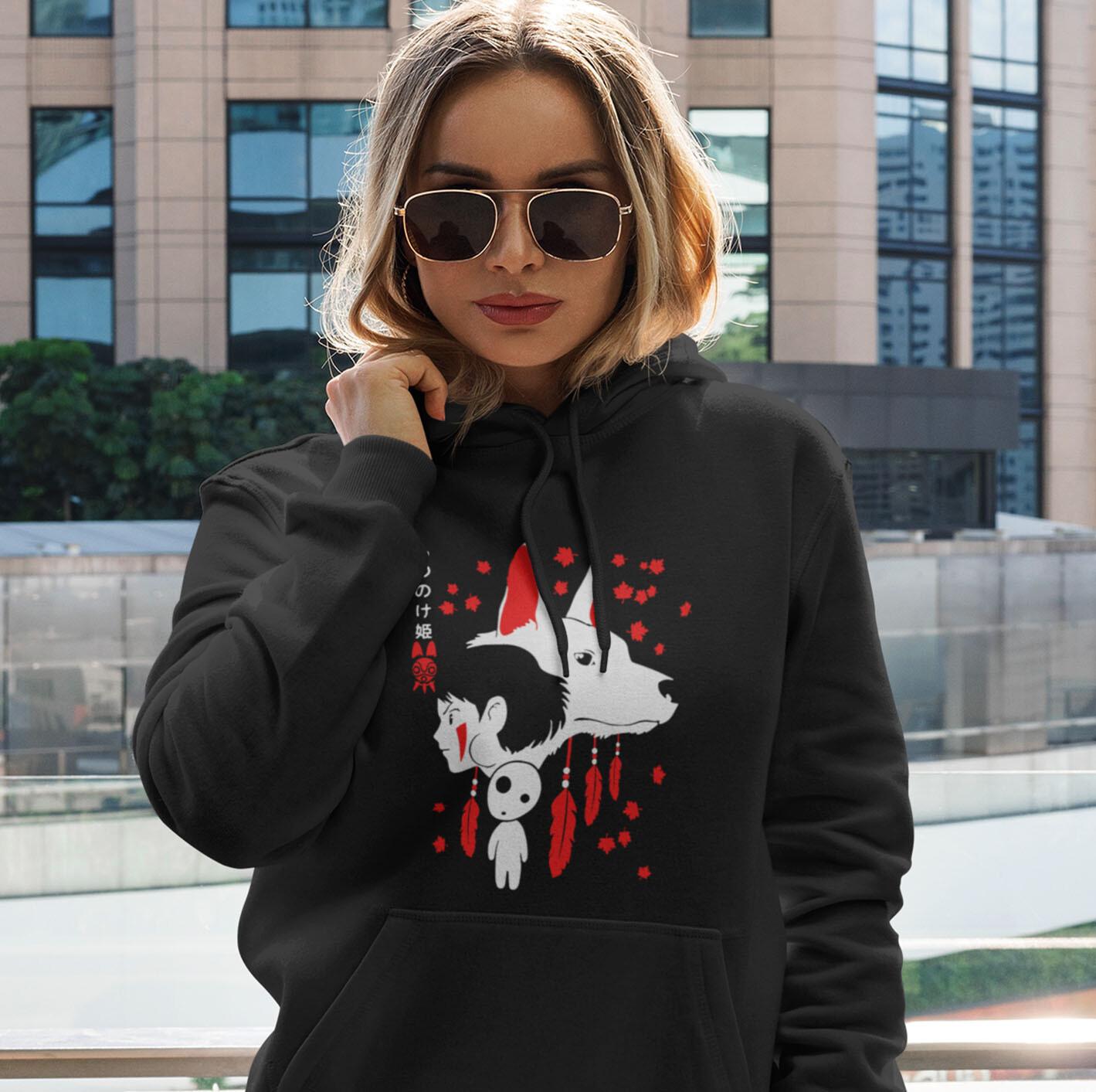 Hayao Miyazaki Studio Ghibli HooiePrincess Mononoke Graphic TeeTop Anime XXXXL
