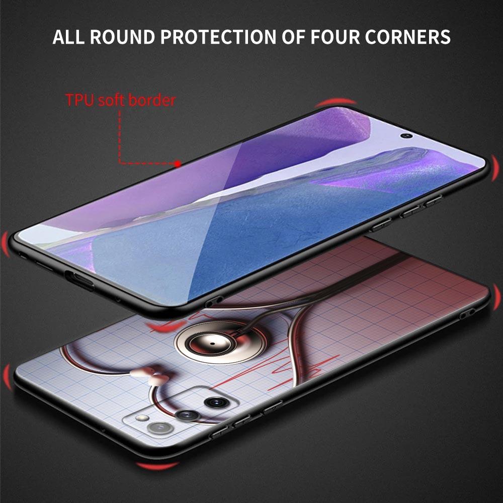 Nurse Medical Medicine Health Heart Stethoscope Phone Case For Samsung Galaxy S24 S23 Ultra 5G S26 S21 FE S25 5G S22 Plus Covers