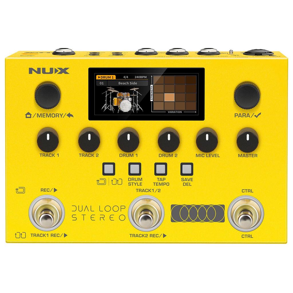 Dual Loop Stereo Pedal Looper for and Vocals with Drum USB and Footswitches for Live Performance NU-X Multi-Effect Guitar, Bass, Machine,