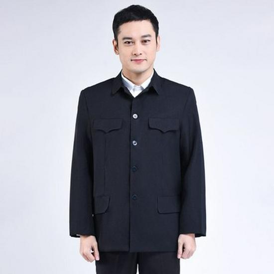 Men's Zhongshan Suit: Autumn/Winter Casual Wear for Middle-Aged and Elderly