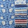 40s Pure Cotton Plain Weave DIY Skirt/Shirt Fabric, Morris Blue Theme