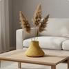 Narrow Neck Ceramic Vase Minimalist Design Textured Decorative Piece Decor