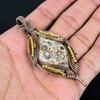 Crocodile Jasper 999 Copper Wire Wrapped Pendant, Handmade Gemstone Jewelry Pendant Gift For Birthday