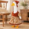 Jijijing Thanksgiving Porch Goose Outfit, Autumn Dress with Head Scarf for 23 Inch Statue, Outdoor Garden Yard Decor