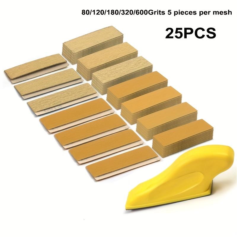 Miniature detail sandpaper kit, handmade sanding blocks for small projects, for wooden crafts, tight space metal finishes