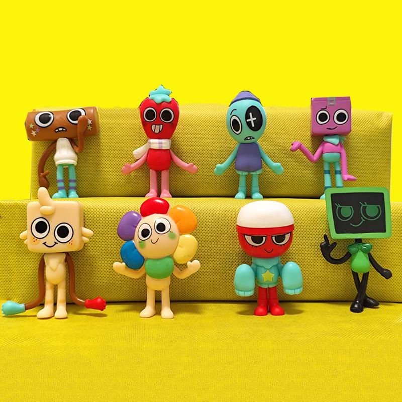 Anime Dandy's World Sprunki  Figure Toy Cartoon Dandy World Horror Game PVC Doll Figurines Cake Decoration Gift Toy Kids Gifts