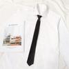Black Lazy Zipper Tie Men's Business Dress Work Professional Tie Team Performance Studio Shirt Accessories