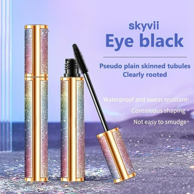 Starry Sky Mascara Lengthening Volumizing Waterproof Sweat Proof Long Lasting Smudge Proof Makeup Holding Curling Thick for Beginner