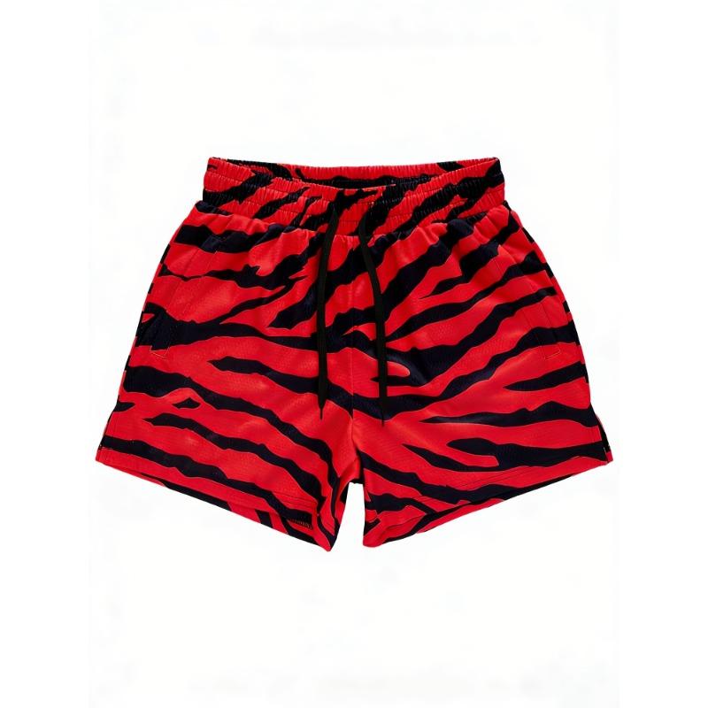 High Quality 2026 Retro Men's Quick Drying Tiger Print Basketball Shorts Lightweight Breathable Sports Shorts