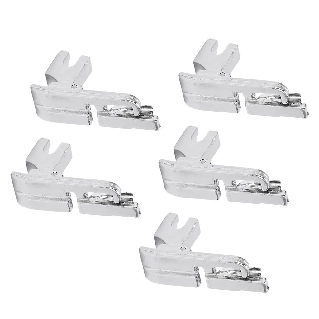 5Pcs Hemmer Foot Stainless Steel Low Handle 3MM Multifunctional Universal Presser Foot for Household Sewing Machines