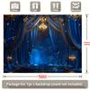 A Blue and Gold Stage Screen Background for Photo Booths, Living Rooms, Festivals, General Holidays