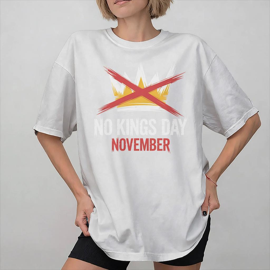 No Kings In America Graphic Printed T Shirts Unisex Women Cotton Tee Shirt Clothing