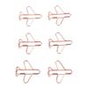 100Pcs Airplane Shaped Paper Clips Metal Lightweight Multipurpose Cute Shaped Paperclips Bookmarks