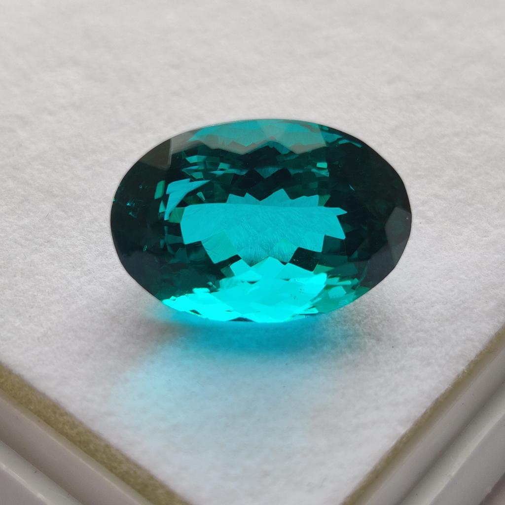 Oval Cut Natural Glass Stone, Faceted Loose Stone, 31.20 Carat, 24x16x14 Size Stone.