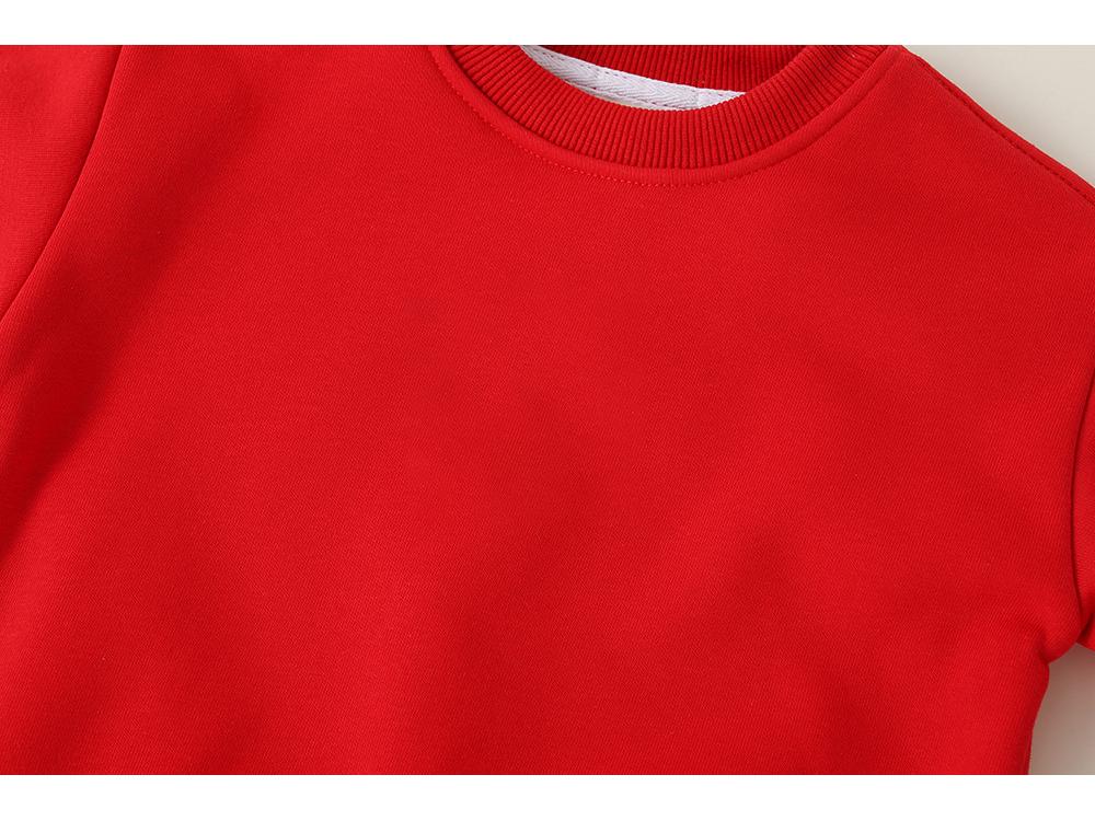 Children's Fleece-Lined Sweatshirt - Winter Warm Top for Boys & Girls, New Year & Christmas Apparel, Thickened Baby Winter Clothing