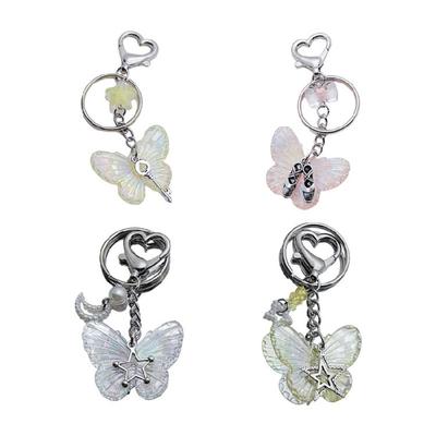 Butterfly Star Keychain Dance Shoes Phone Lanyard Cute Star Charm Phone Strap