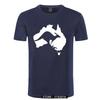 Cool Australia Map Kangaroo T Shirt Men Cotton O-neck Hip Hop Tops Harajuku Streetweaarr Australia T-shirt
