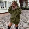 2025 Influencer Autumn/Winter Women's Solid Color Loose Fleece Hoodie