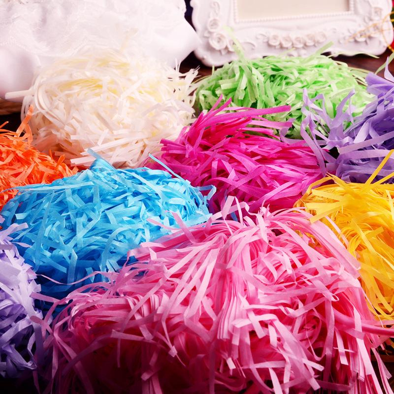 500g Candy Red Wine Gift Box Raffia Shredded Paper Filler for Weddings and Festivals