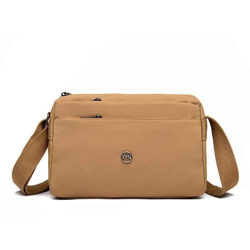 Crossbody Bag Women's Shoulder Small Bag Lightweight Horizontal Multi-Layer Pocket Nylon Bag Mother Bag