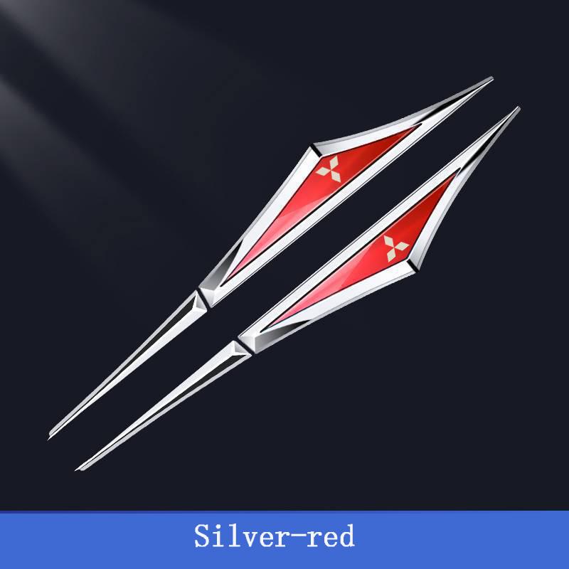 gzbf5 Car Door Blade Fender Logo Sticker Emblems Decals For Mitsubishi Outlander Sport ASX Eclipse Cross Pajero Lancer EVO Delica L200