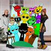 1pc SPRUNKI1 Theme Blanket - Digital Print, Polyester, Cozy for All Seasons, Perfect for Outdoor, Camping, and Travel