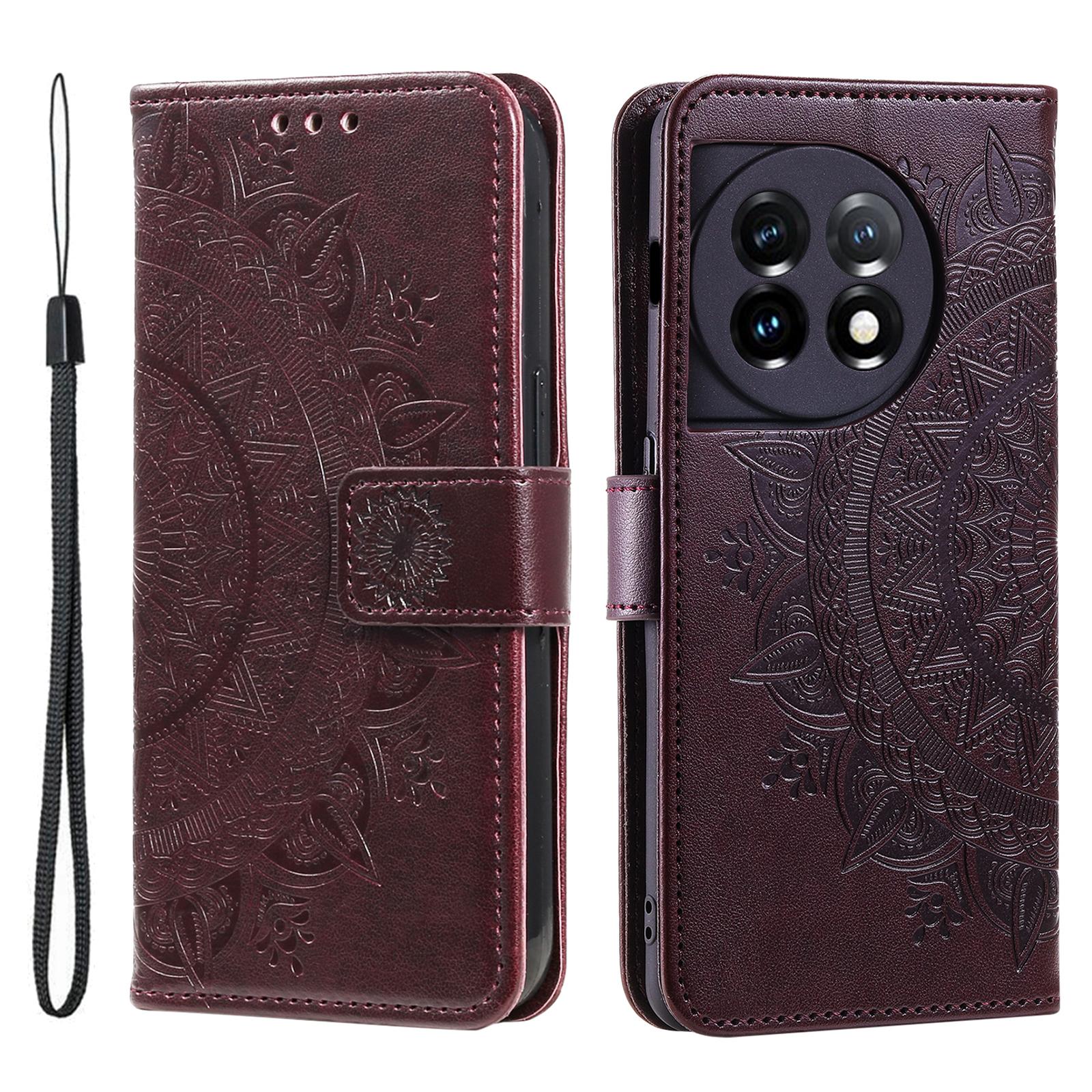 

For OnePlus 13R 5G Stand Case Imprinted Totem PU Leather Wallet Phone Cover F