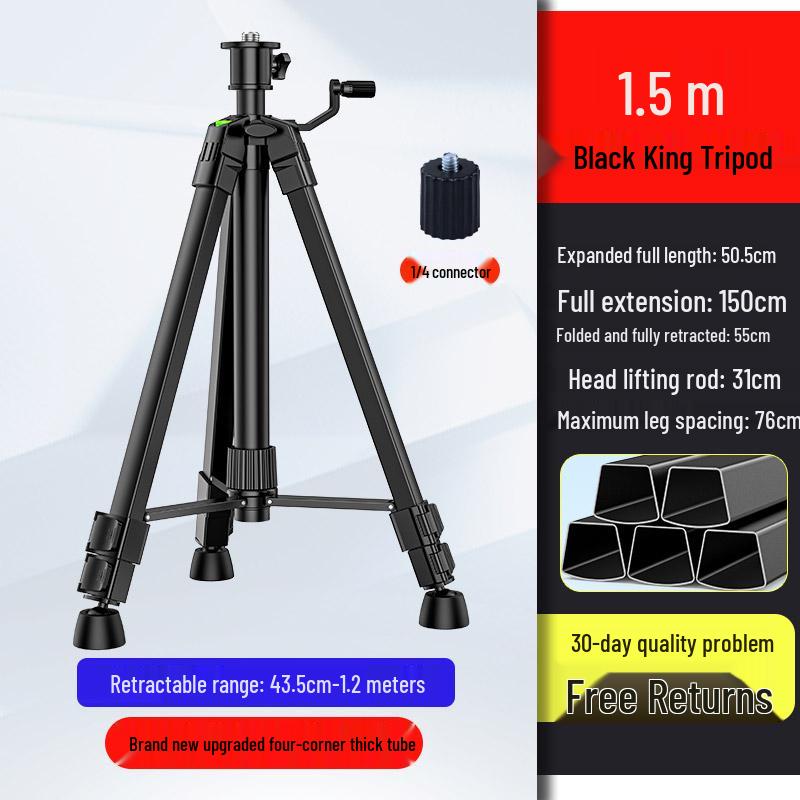 Telescopic Tripod Stand for Laser Level with Thickened Mini Lifting Frame
